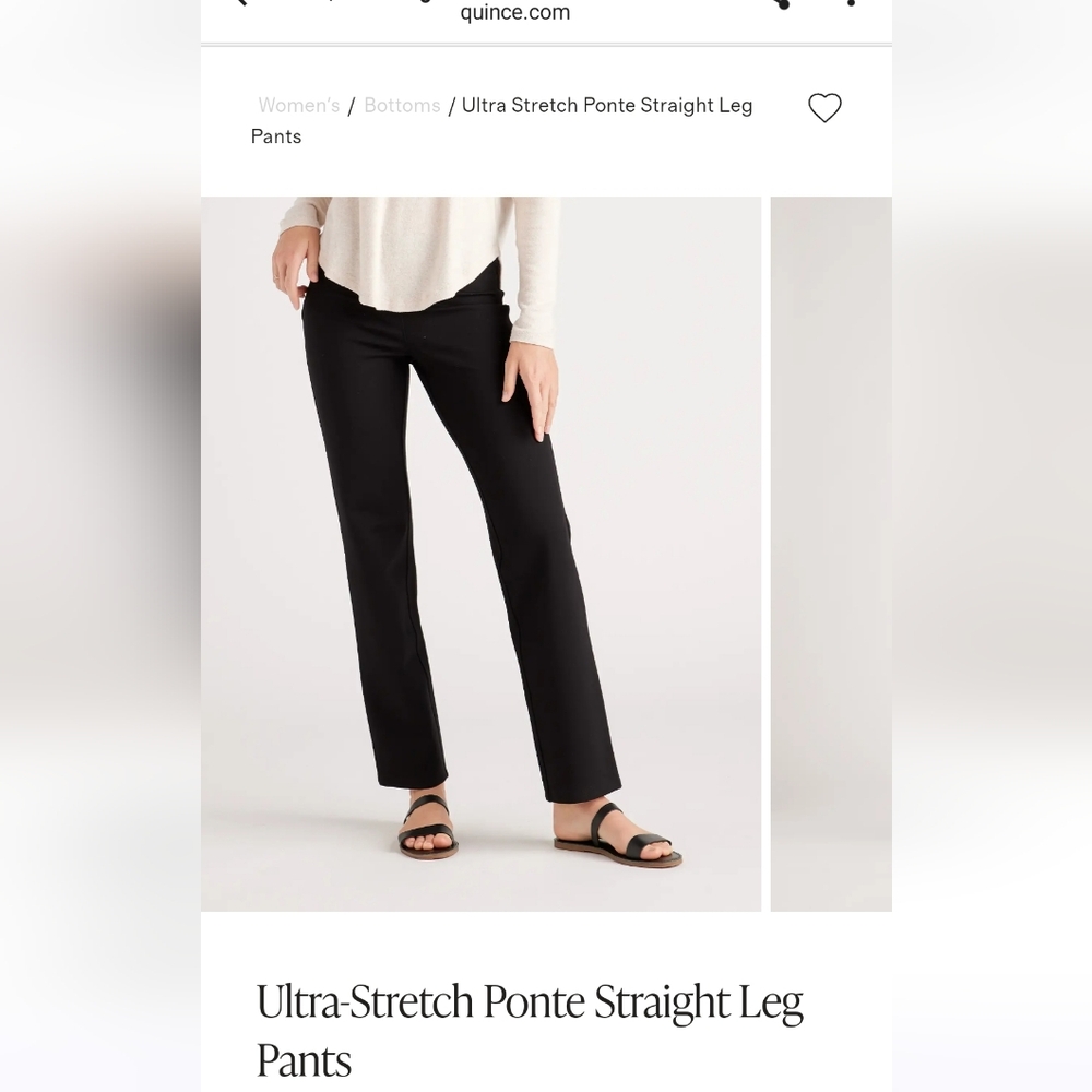 Quince Ultra-stretch ponte straight leg pants